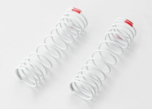Traxxas Springs, front (white) (progressive rate) (2) (for Slash big bore shocks)