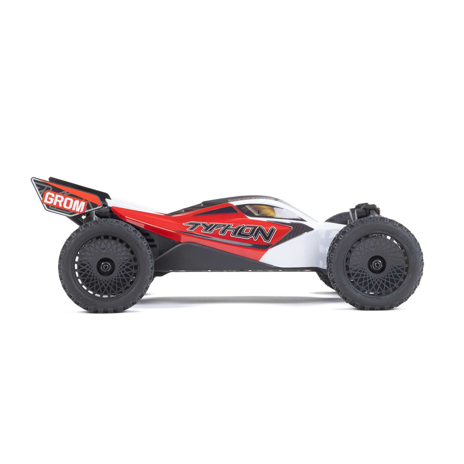 Arrma TYPHON GROM MEGA 380 Brushed 4X4 Small Scale Buggy RTR with Battery & Charger Red/White 1/18