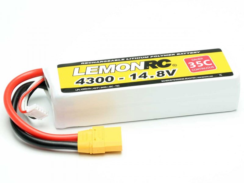 Lemon RC LiPo accu 14.8 Volt 4300mAh 35C XH/XT90