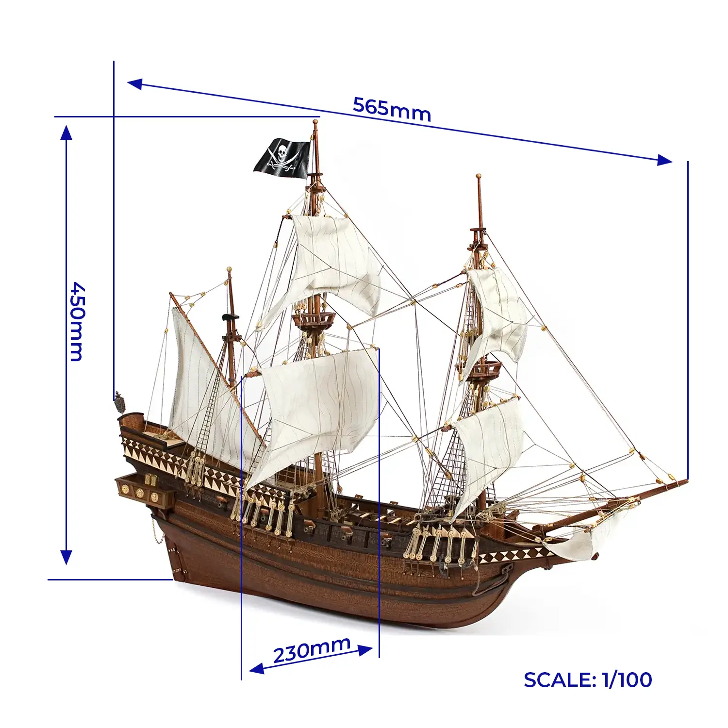 Occre Buccaneer Pirate Ship Houten Scheepsmodel 1/100