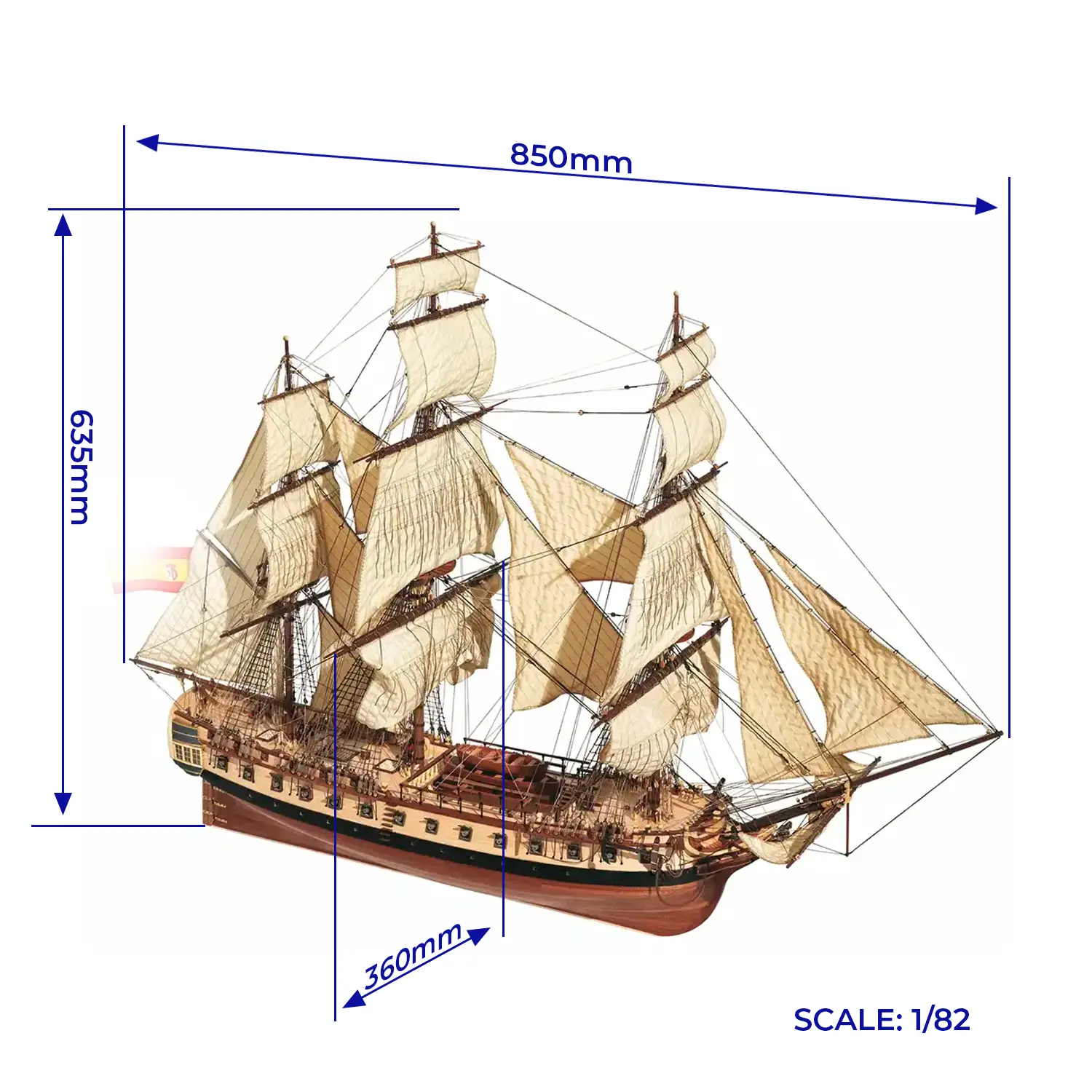 Occre Diana Houten Scheepsmodel 1/85