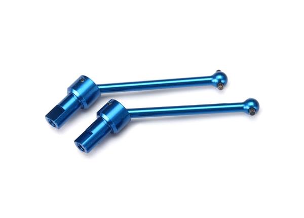 Latrax / Traxxas Driveshaft assembly front/rear 6061-T6 aluminum (blue) 2pcs