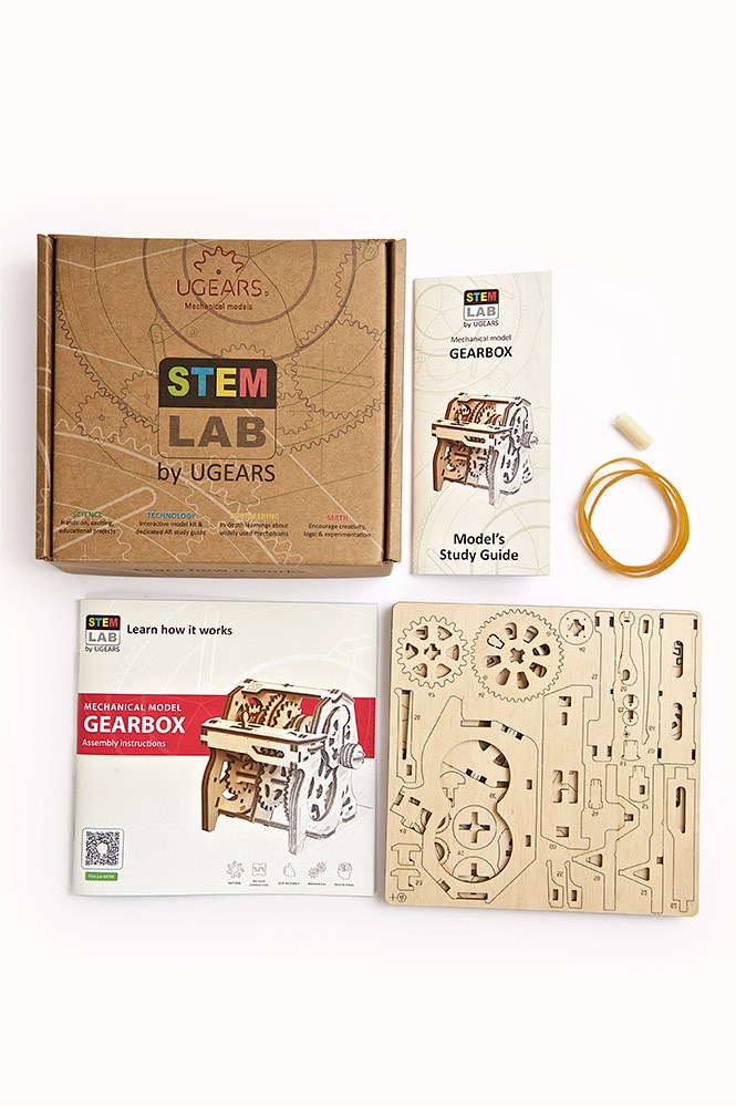 U-Gears Stem Lab Gearbox mechanisch houten bouwpakket