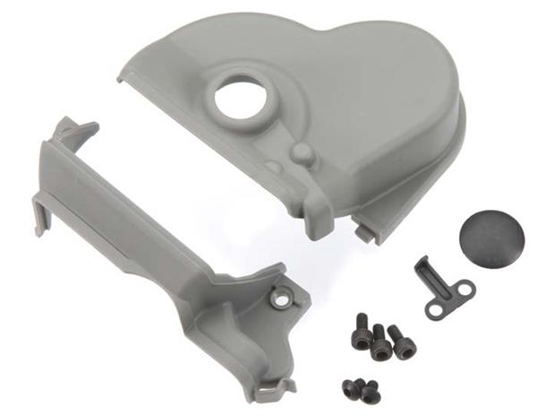 Traxxas Cover, gear (upper & lower) (1)/ dust plug (1)/ 3x6mm CS (3) (for single motor installation, use with motor plate #3997X)