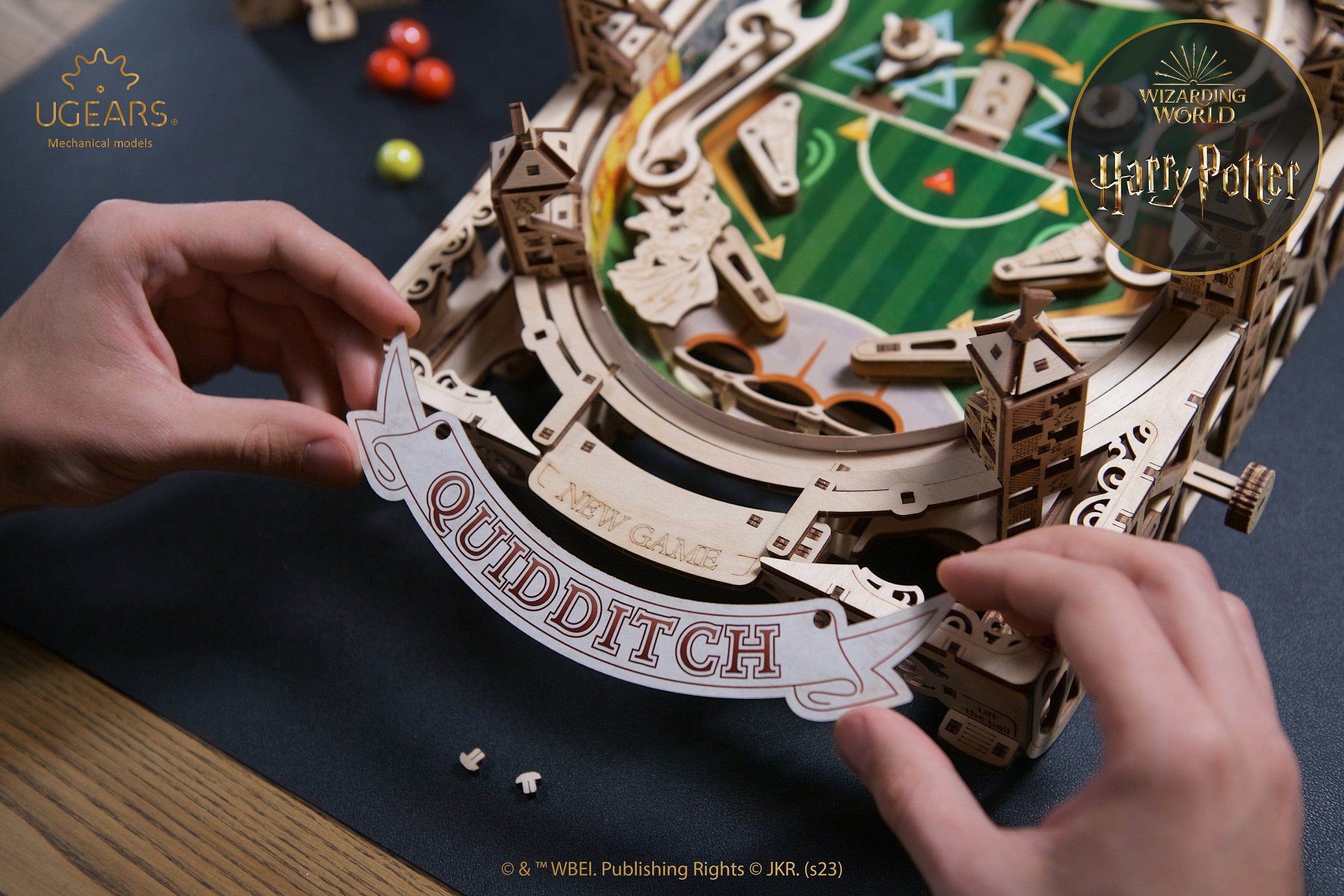 U-Gears Quidditch Pinball Harry Potter Flipperkast mechanisch houten bouwpakket