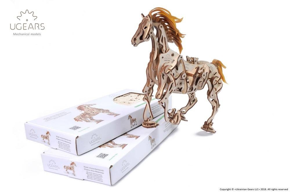 U-Gears  Paard / Horse-Mechanoid mechanisch houten bouwpakket