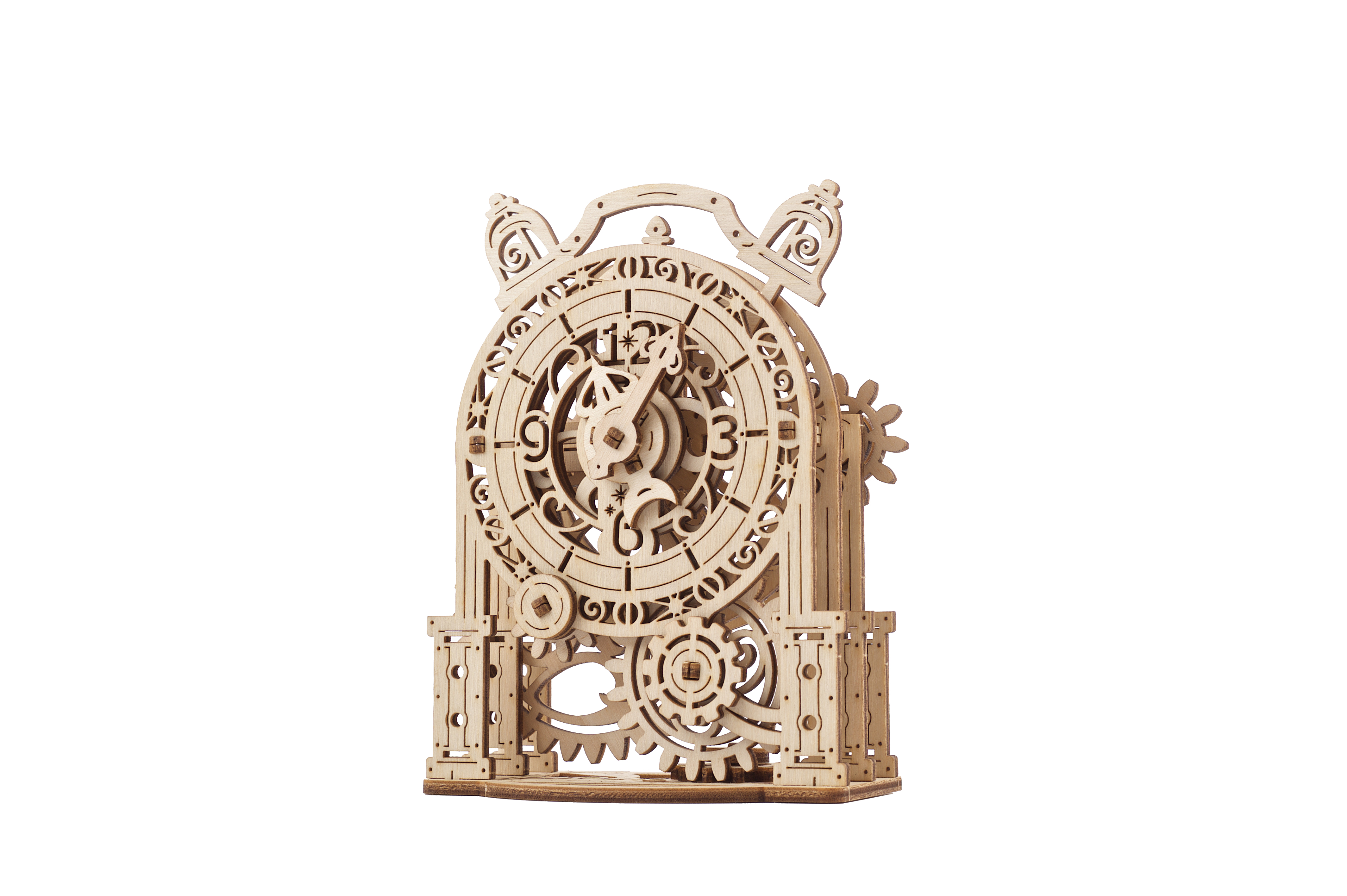 U-Gears  Vintage Wekker mechanisch houten bouwpakket