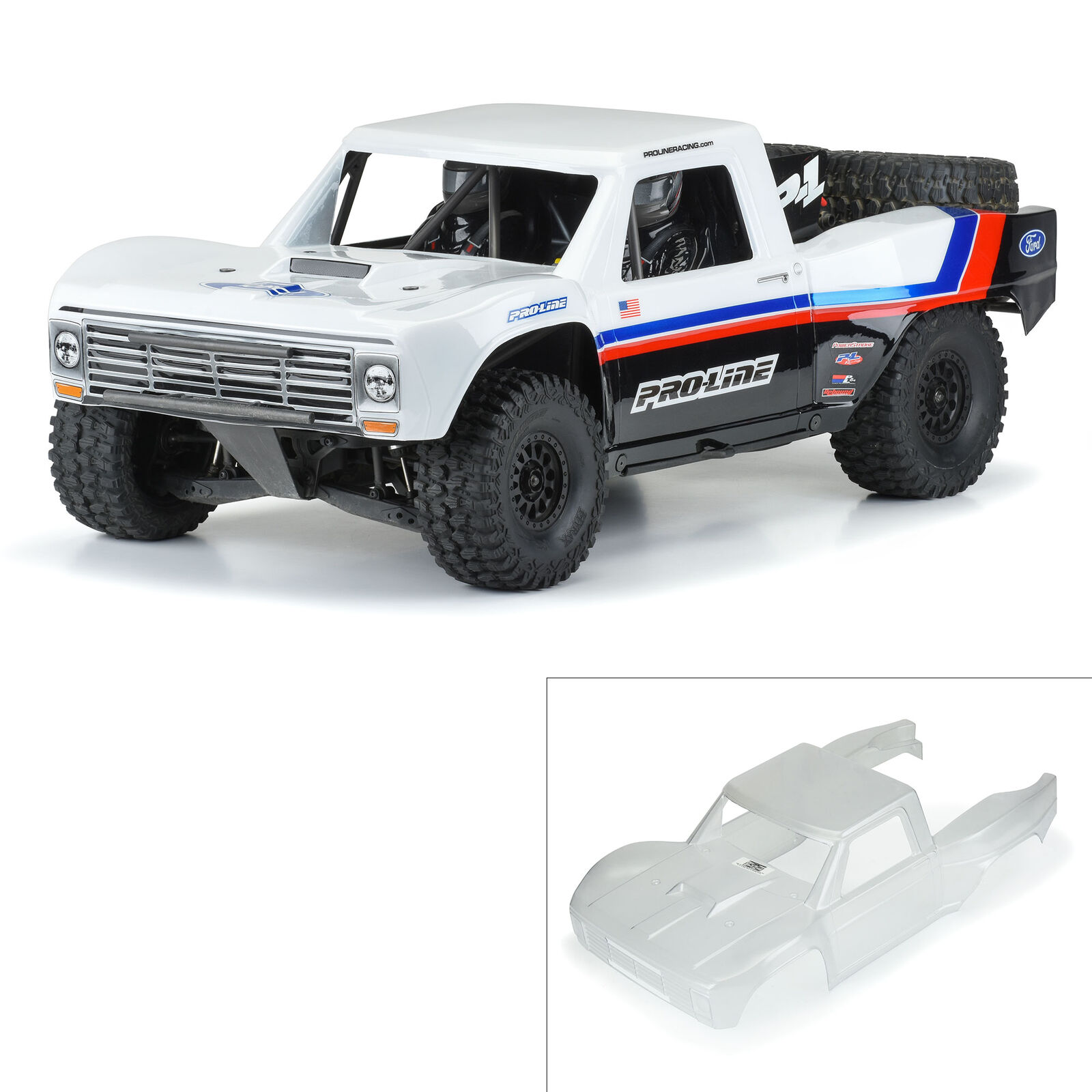 Proline Pre-Cut 1967 Ford F-100 Clear Body for Unlimited Desert Racer 1/7