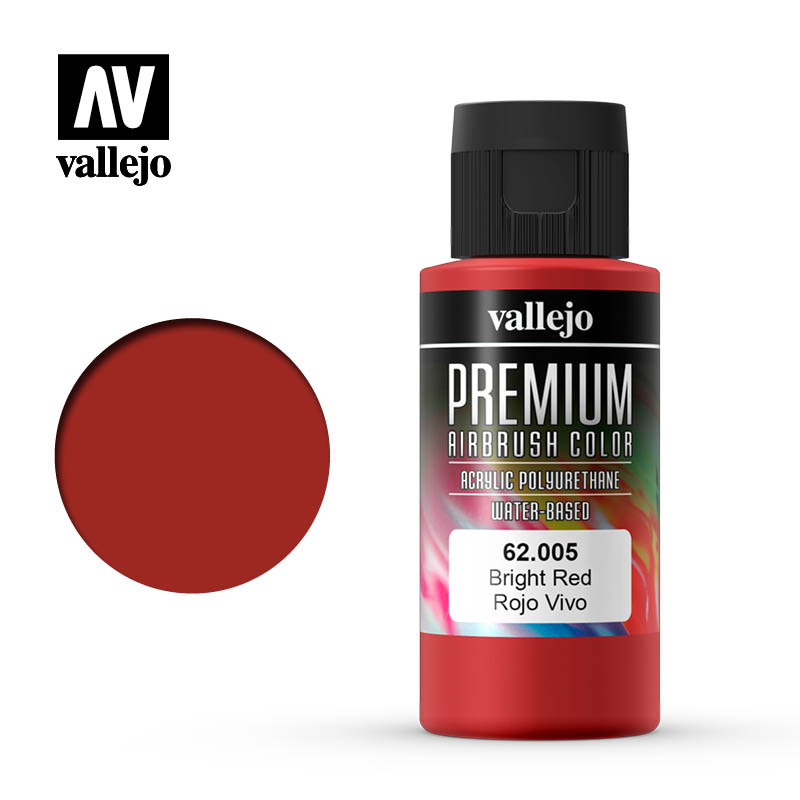 Vallejo Premium Airbrush Color Bright Red Potje 60ml
