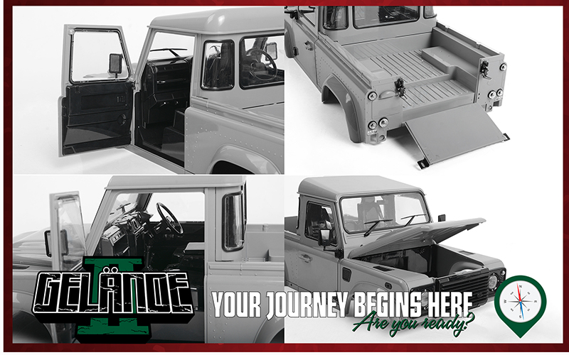 RC4WD Gelande II Truck Kit with 2015 Land Rover Defender D90 Body Set 1/10