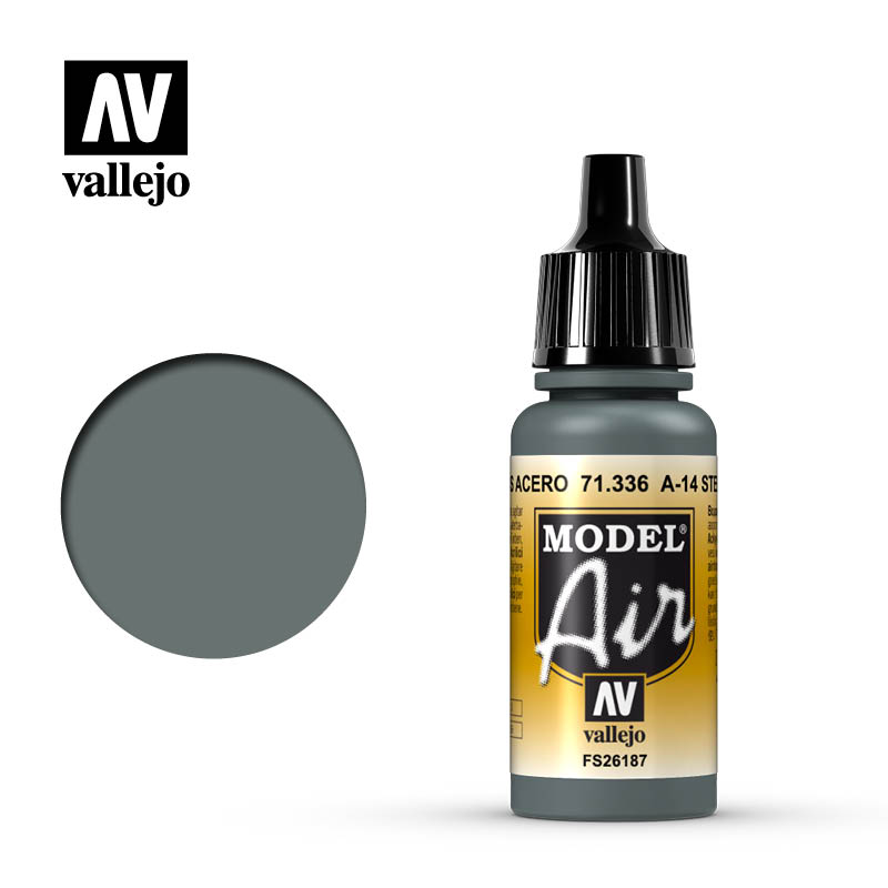 71336 Vallejo A-14 Steel Gray Model Air 17ml