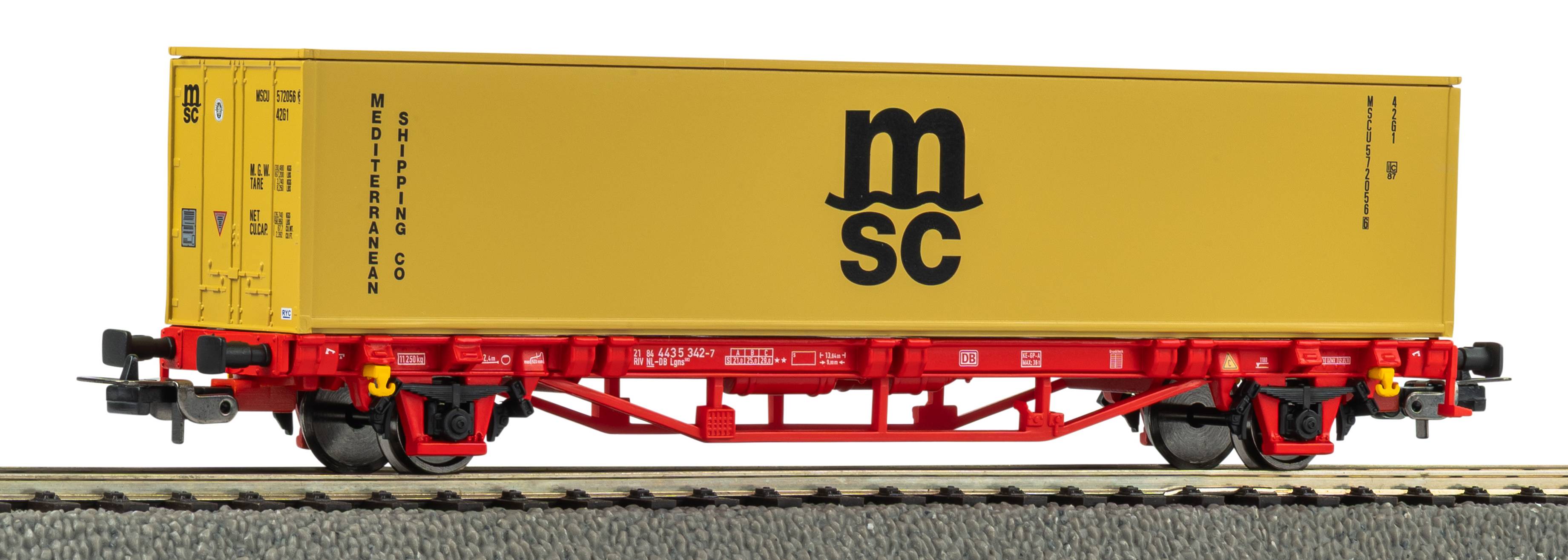 Piko  Containerwagon MSC NS V 1x40“ IV H0