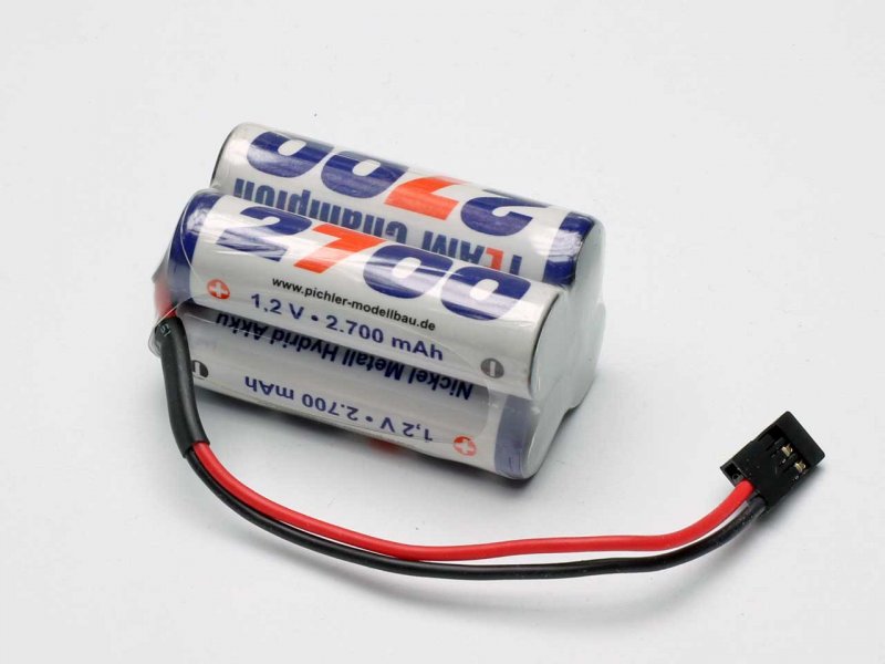 Team Champion 4.8 Volt 2700mAh NiMH AA Ontvangeraccu uni stekker (vierkant)