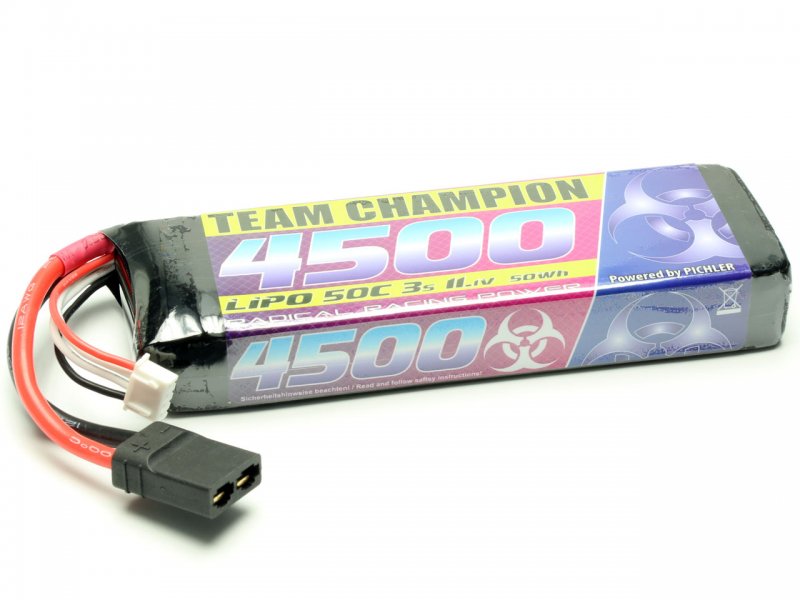 Team Champion 11.1 Volt 4500mAh Softcase LiPo Accu TRX/XH 50C