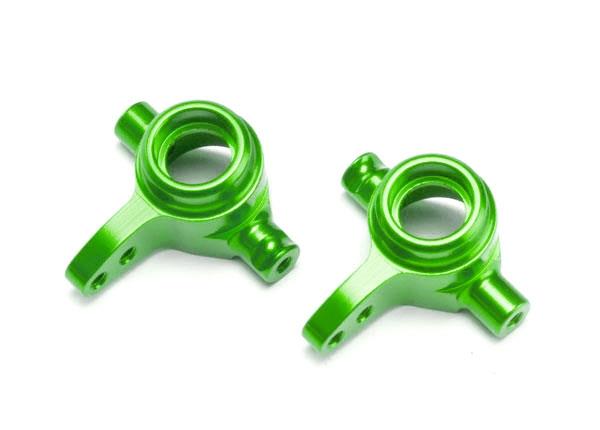 Traxxas Steering blocks 6061-T6 aluminum left & right (green-anodized)