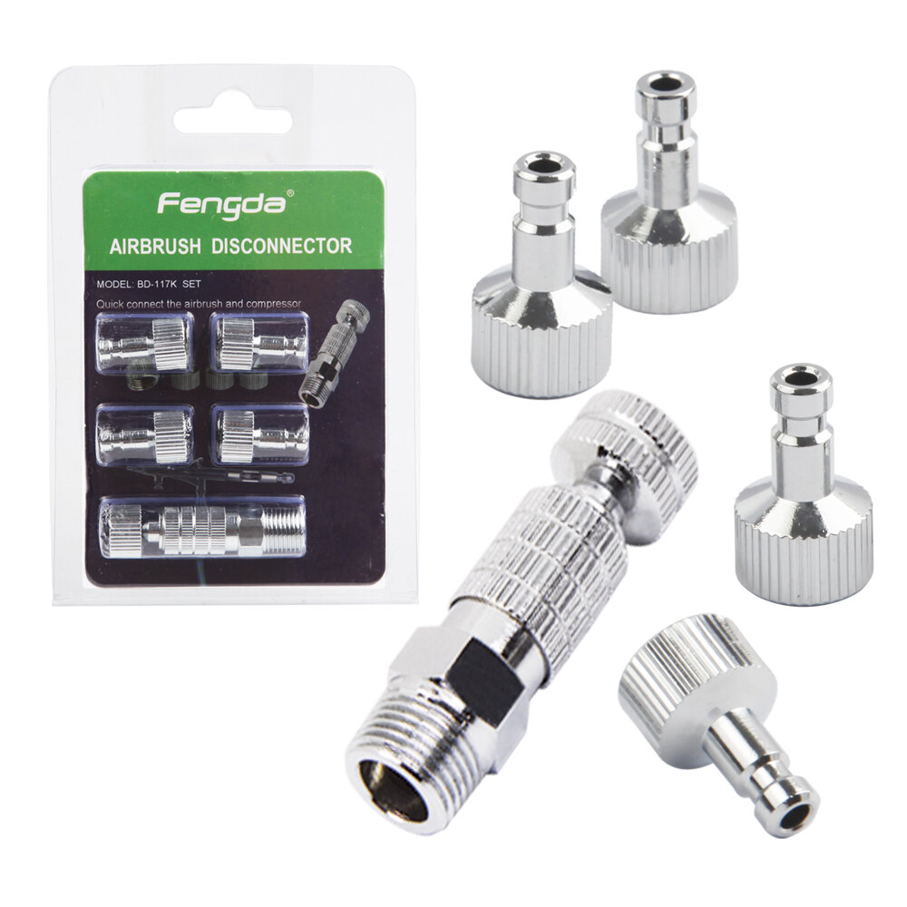 Fengda Airbrush Snelkoppeling BD-117K 1/8"