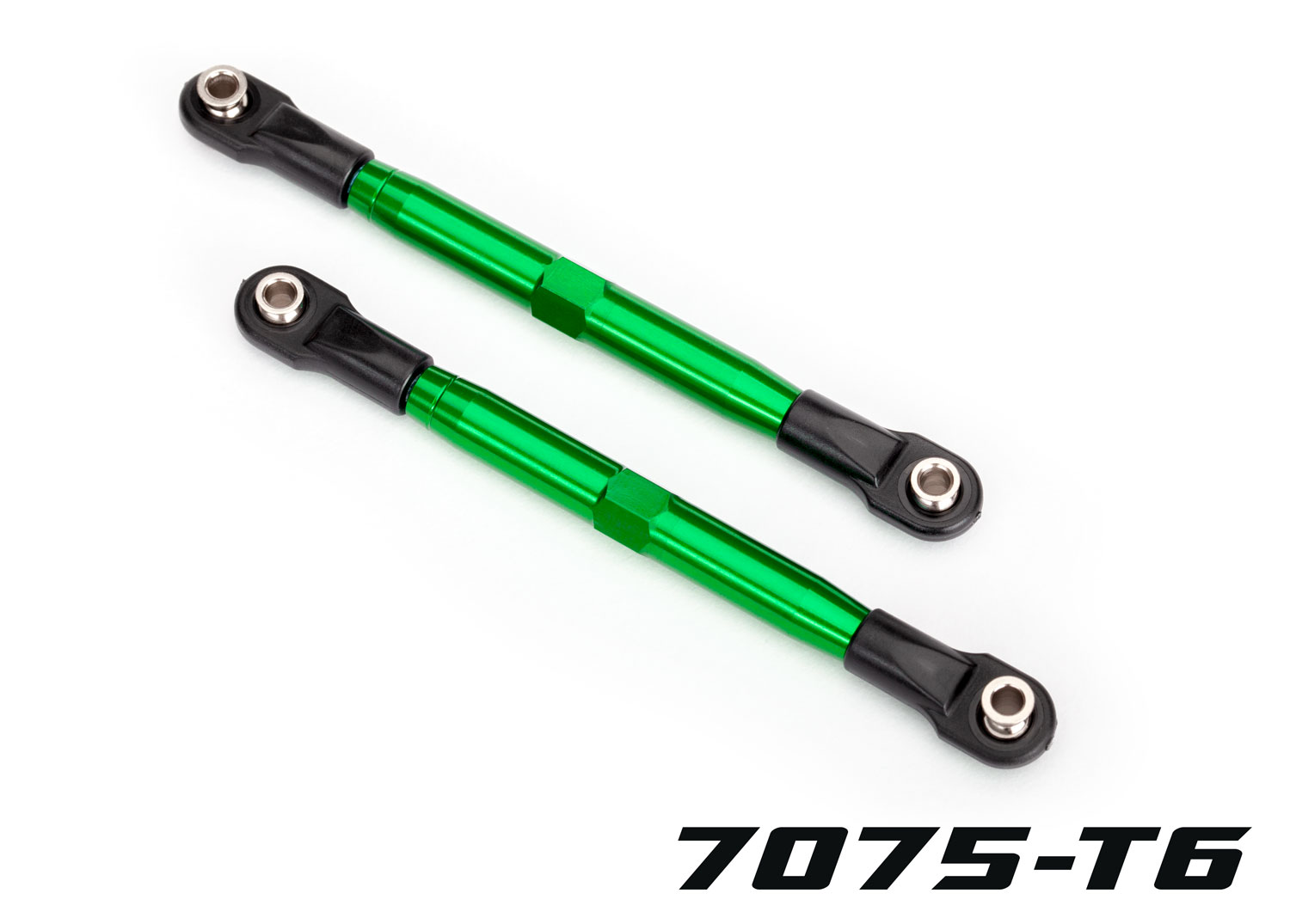 Traxxas Toe links (TUBES green-anodized 7075-T6aluminum stronger than titanium) (87mm)