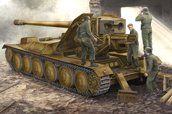 Trumpeter German 12.8cm PAK 44 Waffentrager Krupp 1 1/35