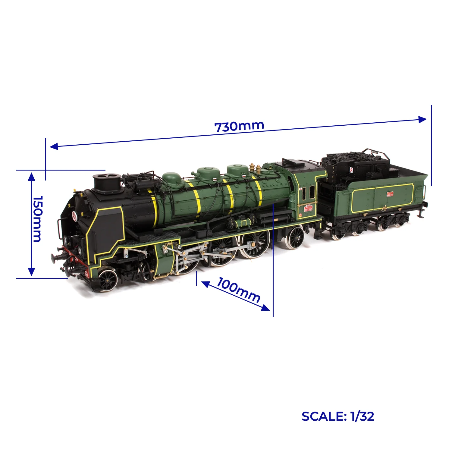 Occre Pacific 231 Wooden Train kit 1/32