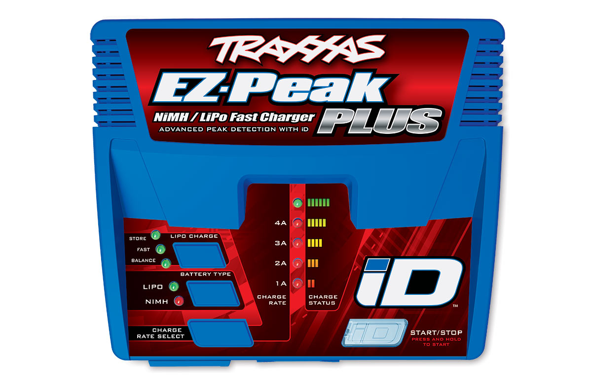 Traxxas Charger EZ-Peak Plus 4 amp LiPo/NiMH with iD Auto Bat EU