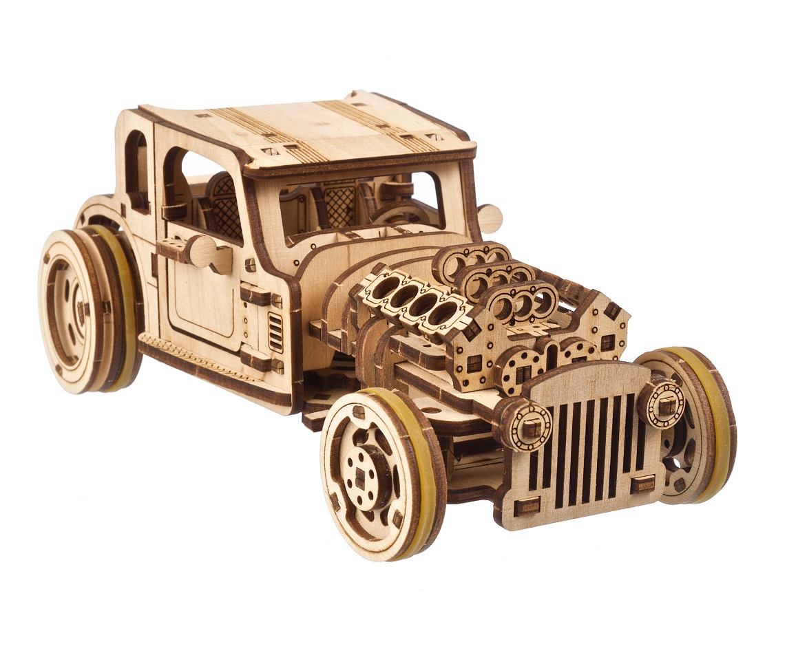 U-Gears Hot Rod Furious Mouse mechanisch houten bouwpakket