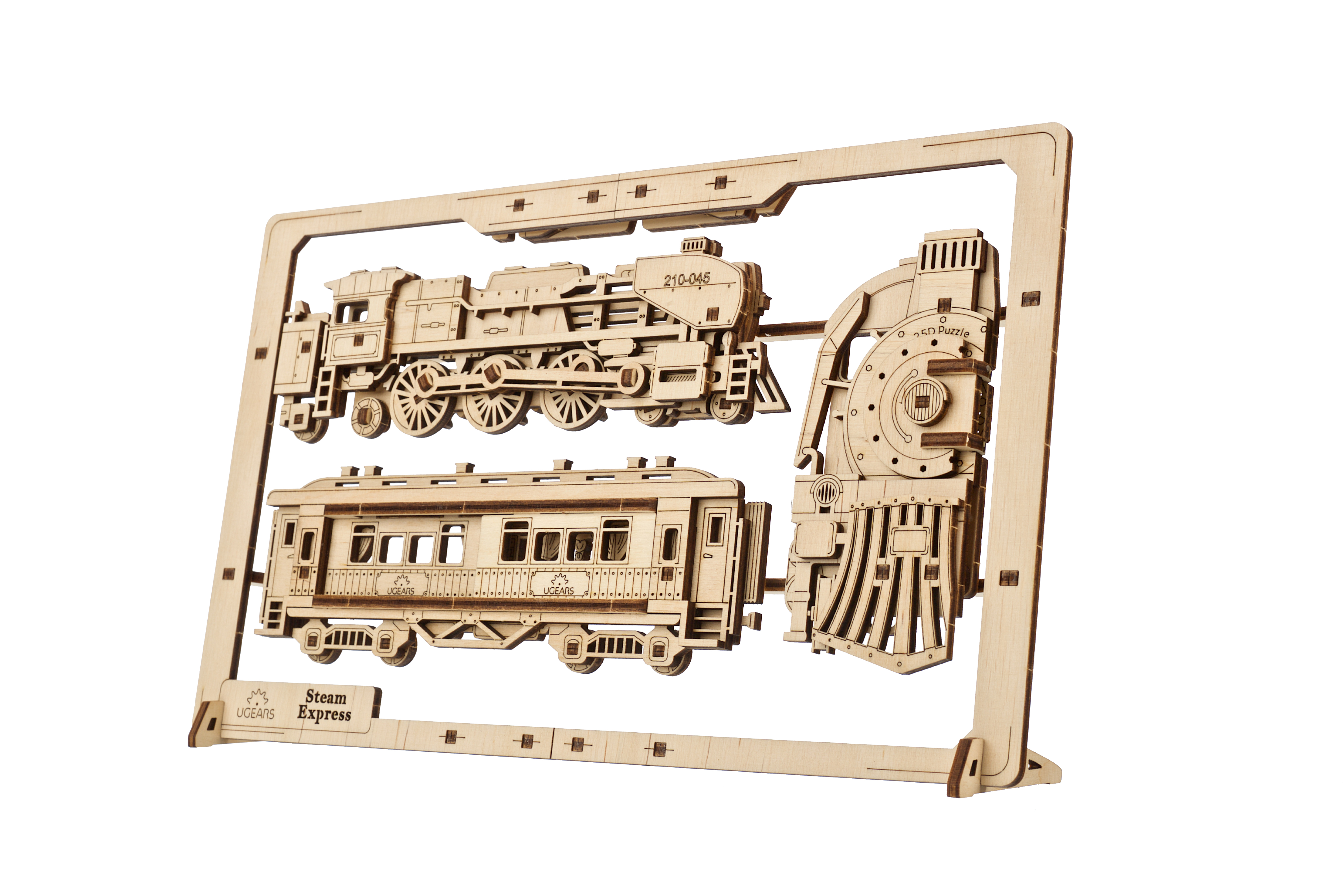 U-Gears 2.5D Puzzle Steam Express mechanisch houten bouwpakket