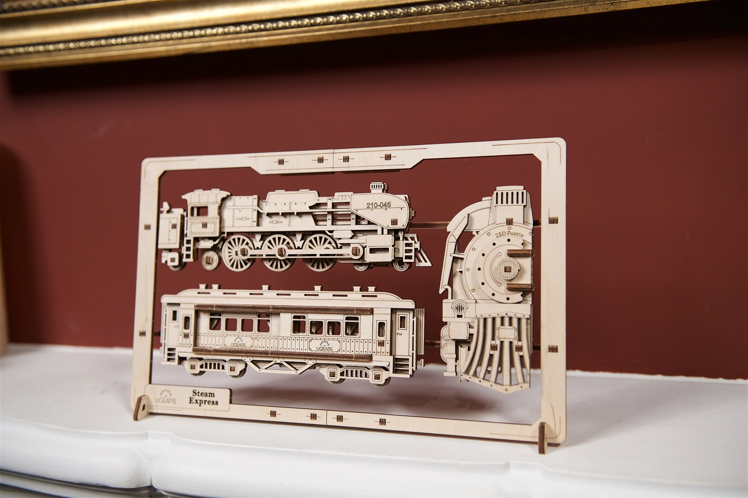 U-Gears 2.5D Puzzle Steam Express mechanisch houten bouwpakket