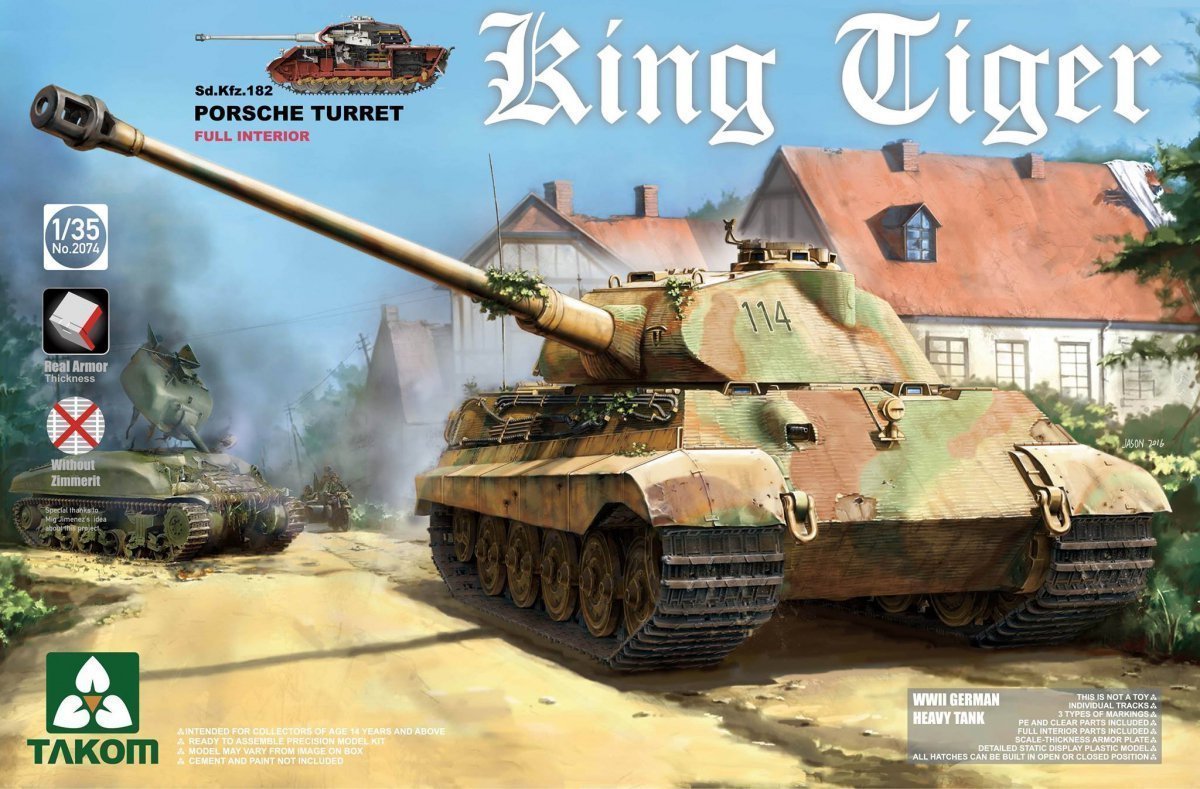 Takom King Tiger Sd.Kfz.182 Porsche Turret 1/35