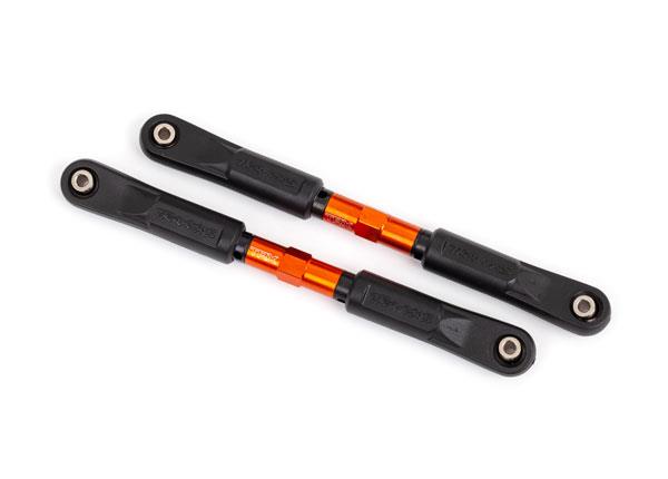 Traxxas Camber links front Sledge (TUBES orange-anodized 7075-T6 aluminum stronger than titanium) (117mm) (2)/ rod ends assembled with steel hollow balls (4)/ aluminum wrench 8mm (1)