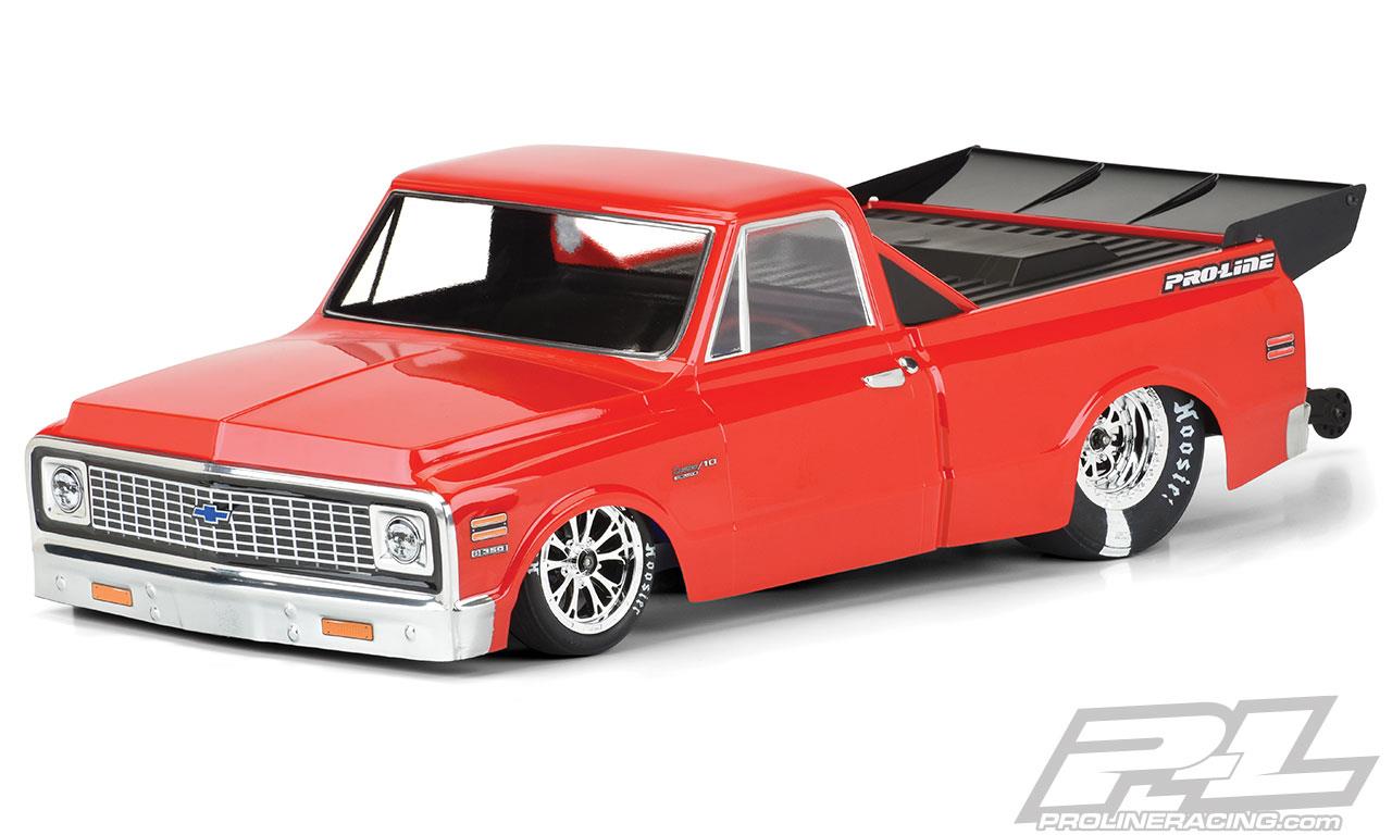 Proline 1972 Chevy C-10 Clear Body for Slash 2wd Drag Car & AE DR10 (with trimming) 1/10
