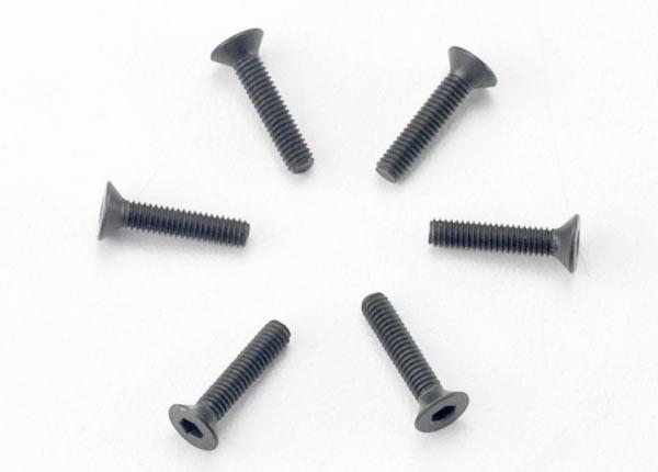 Traxxas Screws 2.5x12mm countersunk machine (hex drive) (6)