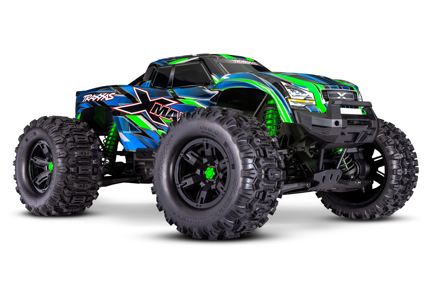 Traxxas X-Maxx 4WD 8S Belted Brushless Monster Truck RTR TSM 30+ Volts 1/5 Green