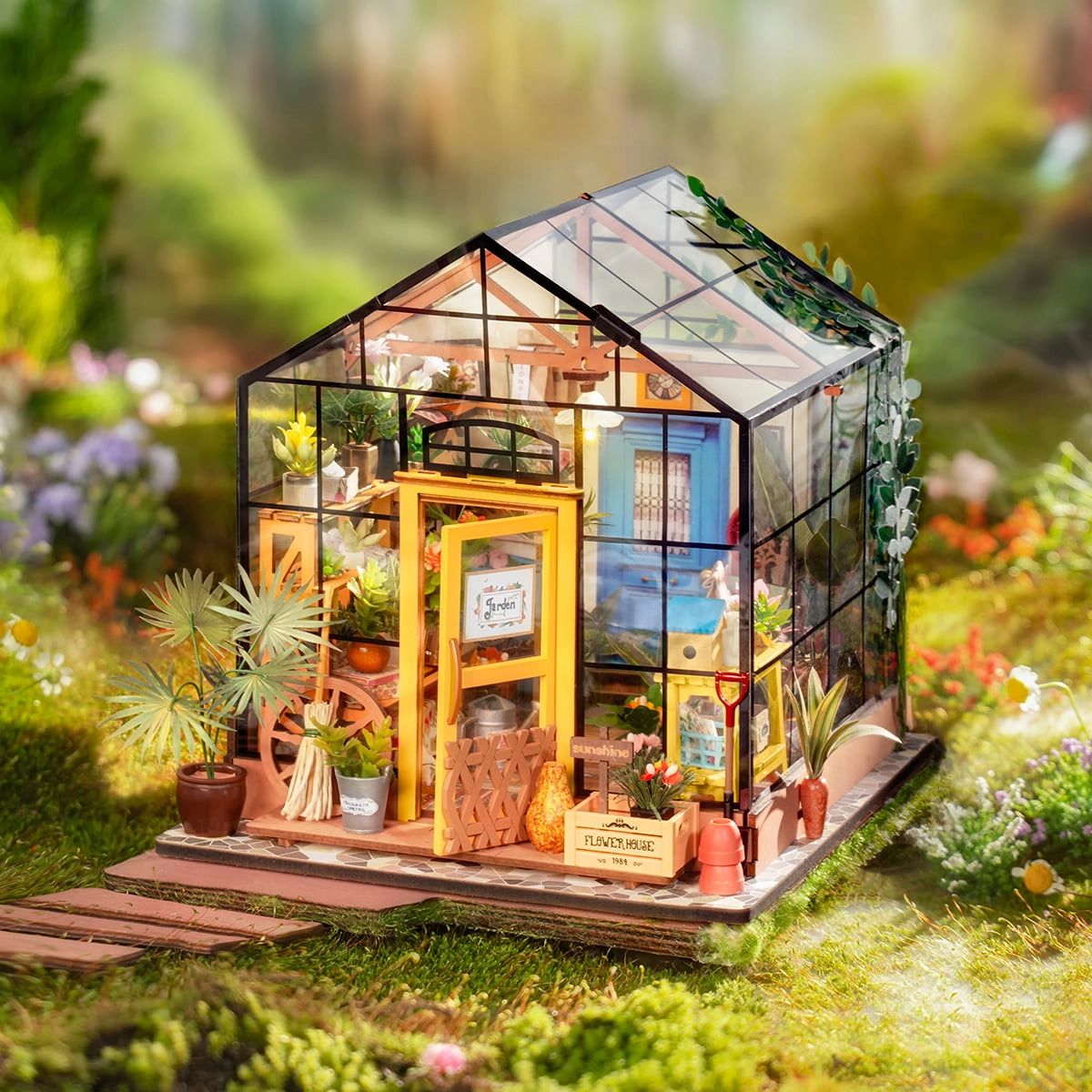 Rolife DIY Miniatuurhuis Cathy's Flower House 1/18
