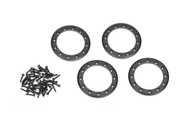 Traxxas Beadlock rings black (2.2) (aluminum) (4)/ 2x10 CS (48)