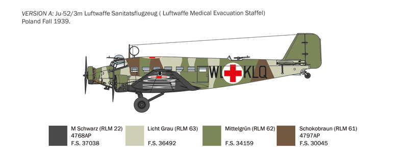 Italeri Junkers JU-52 Tante JU 3M 1/72