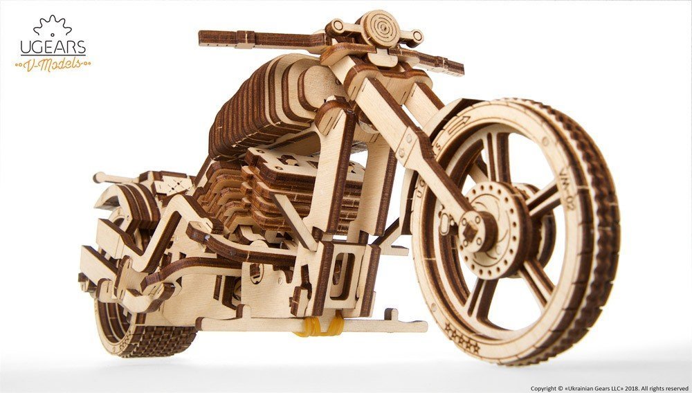 U-Gears Bike / Motorfiets VM-02 mechanisch houten bouwpakket