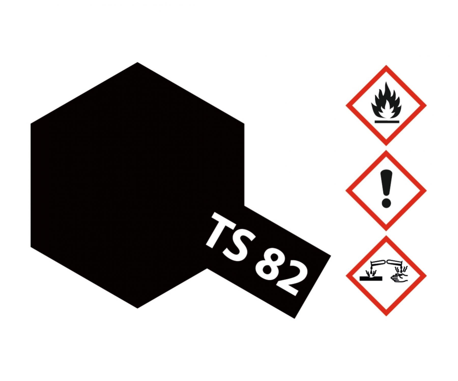 TS82 Spray Rubber Black flat 100ml Tamiya
