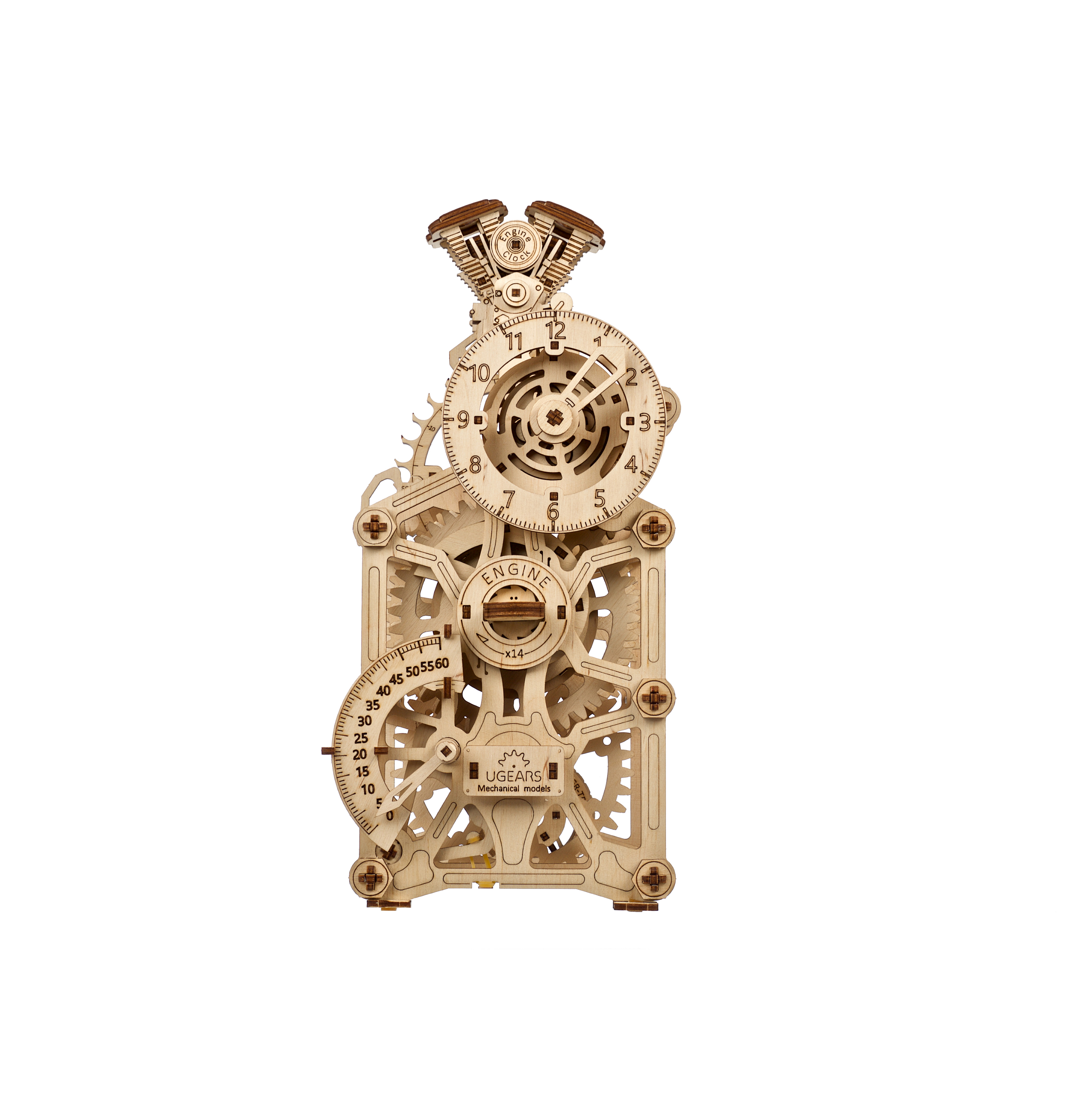 U-Gears Motor Klok mechanisch houten bouwpakket