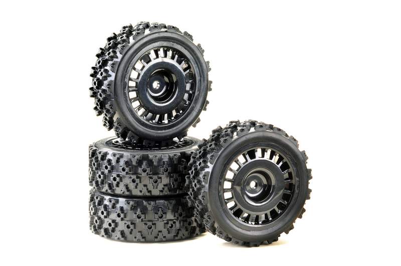 Absima Bandenset Rally Block Design zwart (4) 1/10