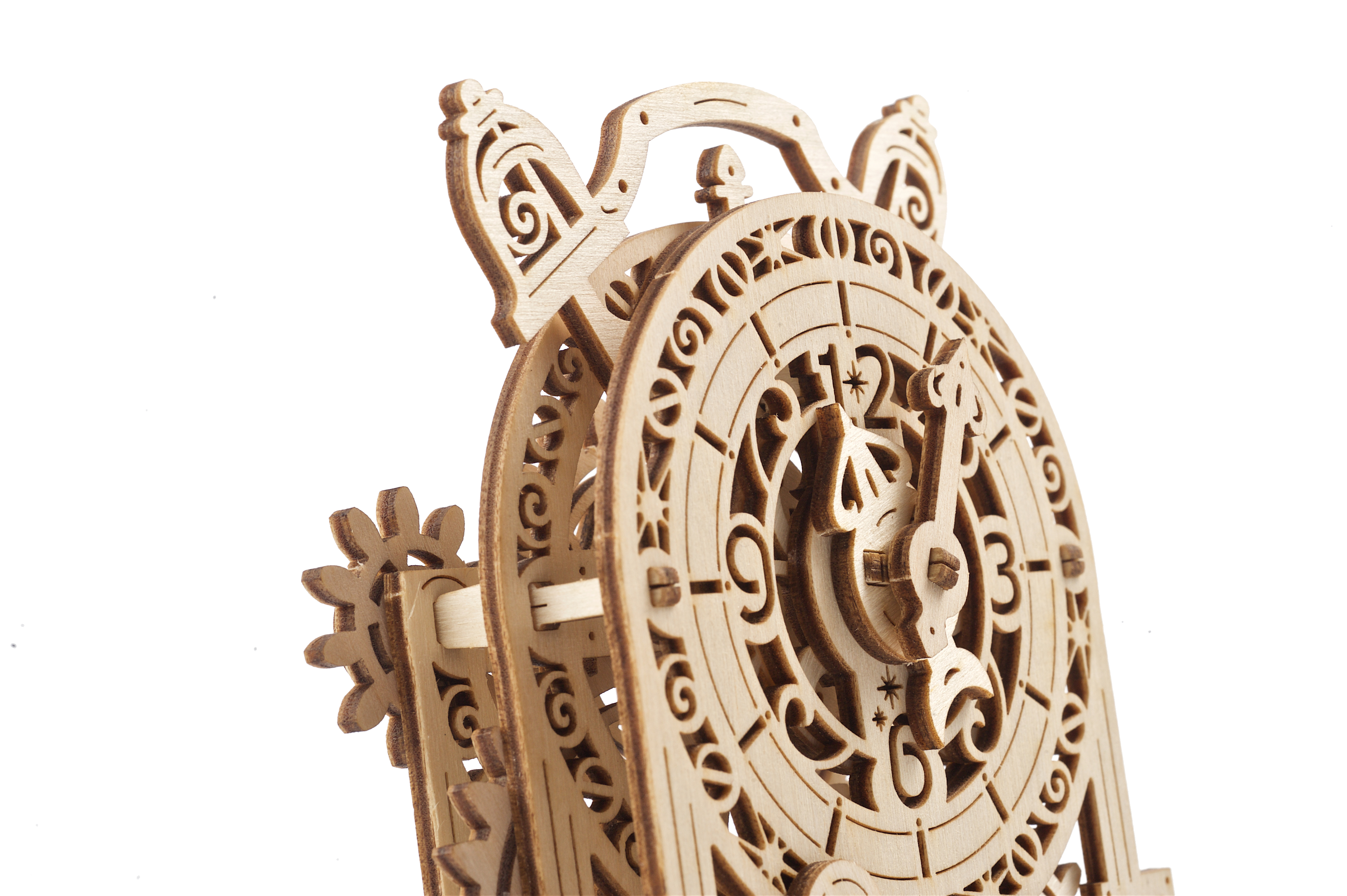 U-Gears  Vintage Wekker mechanisch houten bouwpakket