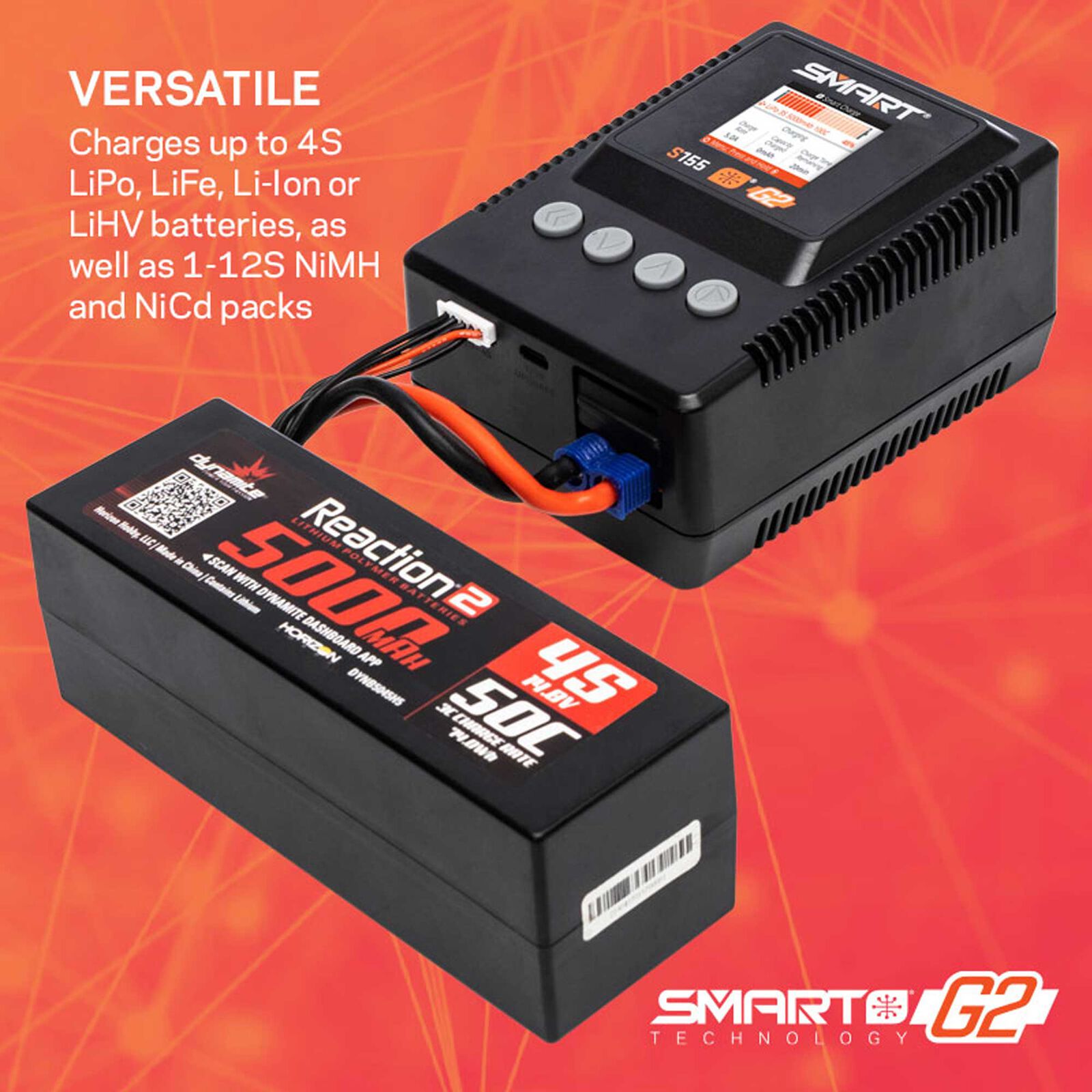 Spektrum S155 G2 1x55W AC Smart Charger, International