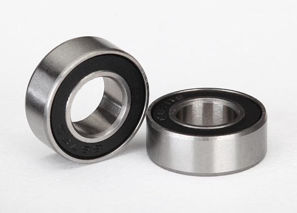 Traxxas Ball bearings black rubber sealed (7x14x5mm) (2)