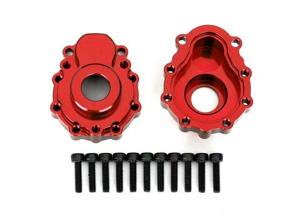 Traxxas Portal housings outer 6061-T6 aluminum (red-anodized) (2)/ 2.5x10 CS (12)