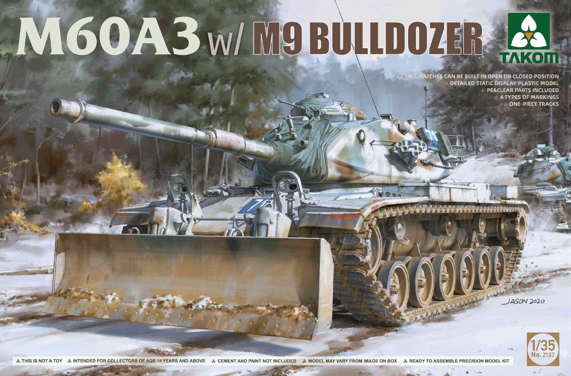 Takom M60A3 w/M9 Bulldozer 1/35