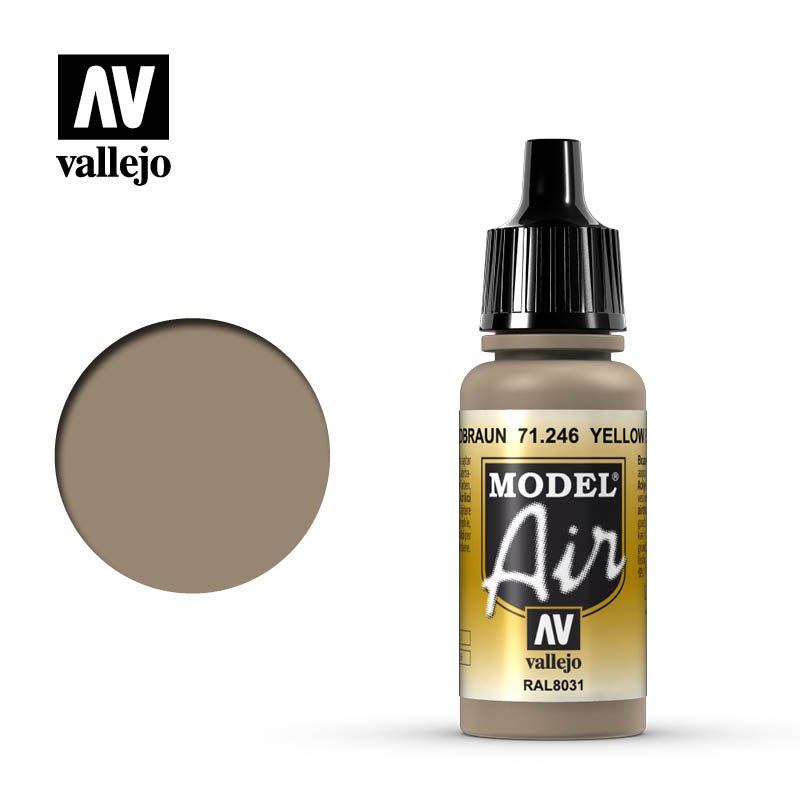 71246 Vallejo Yellow Brown Model Air 17ml