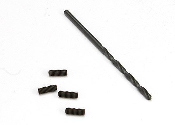 Traxxas Suspension down stop screws (includes 2.5mm drill bit) (limits suspension droop, sets maximum ride height)