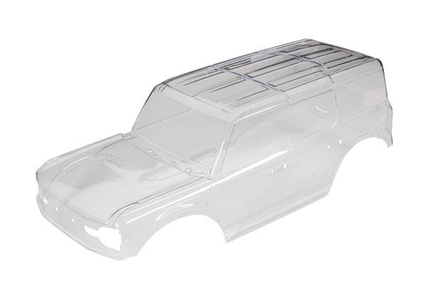 Traxxas Body Ford Bronco (2021) (clear requires painting)/ decals/ window masks (includes grille side mirrors door handles fender flares windshield wipers spare tire mount clipless mounting hardware) (requires #8080X inner fenders)