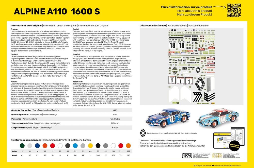 Heller Alpine A110 1600 S 1/24