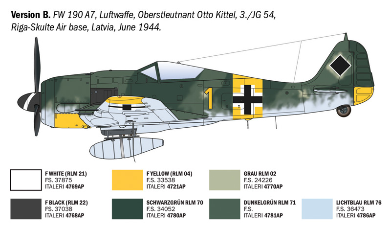 Italeri Focke-Wulf FW 190 A-7/A8 ACES 1/72