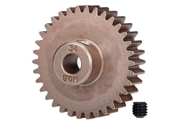 Traxxas Gear 34-T pinion (32-p) (steel)/ set screw